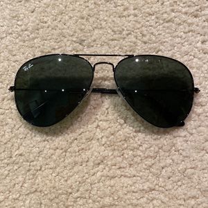 New All black Rayban Aviators